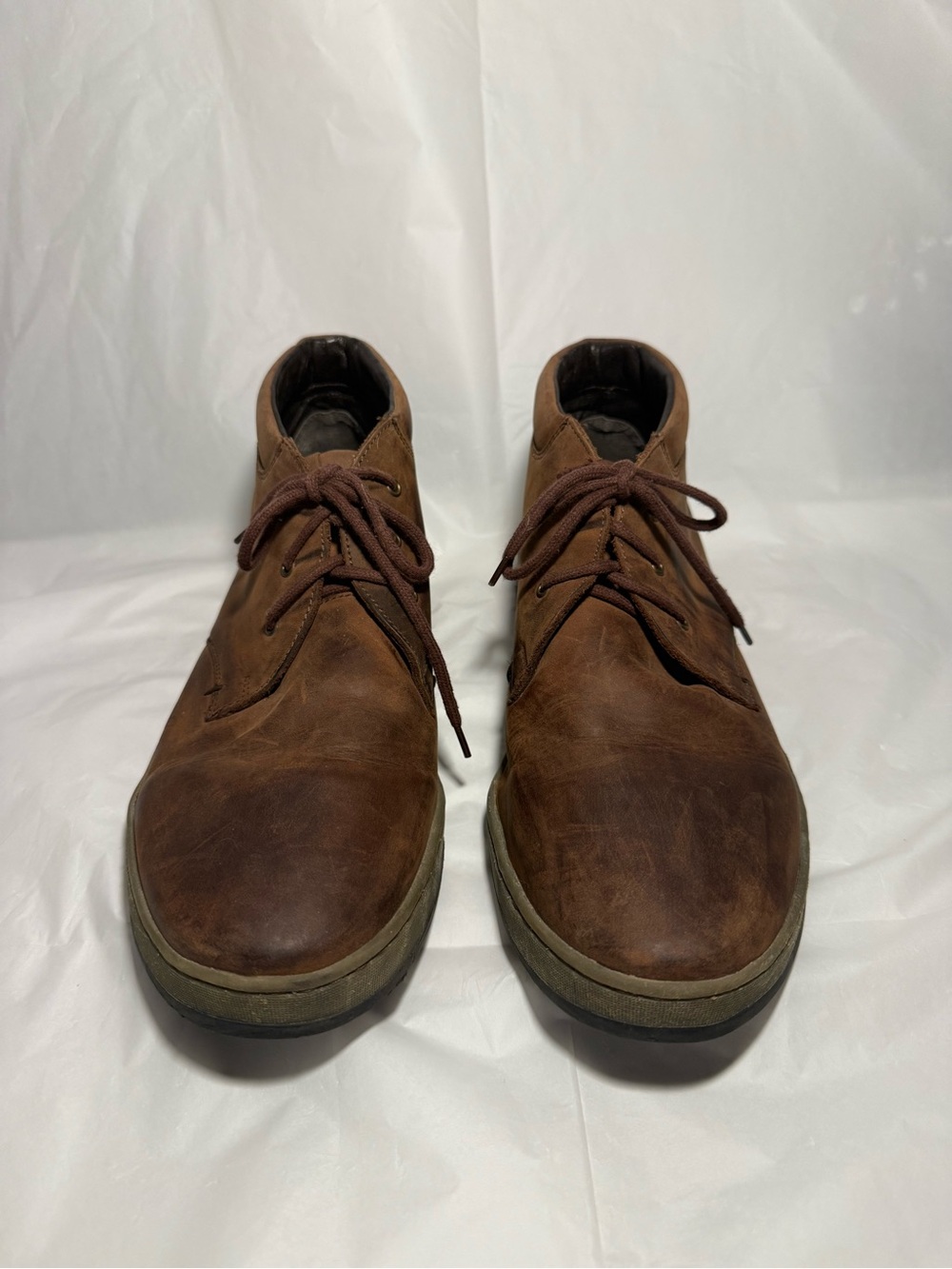 V-Italia Gianny Distressed Burnished Leather Chukka Men Boots Size US 10.5/EU 44